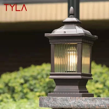TYLA Outdoor Classic Post Lamp Simple Electricity LED Pillar Light Водонепроницаемый Светильник для Внутреннего Двора Виллы с Ретро-Ландшафтом Сада